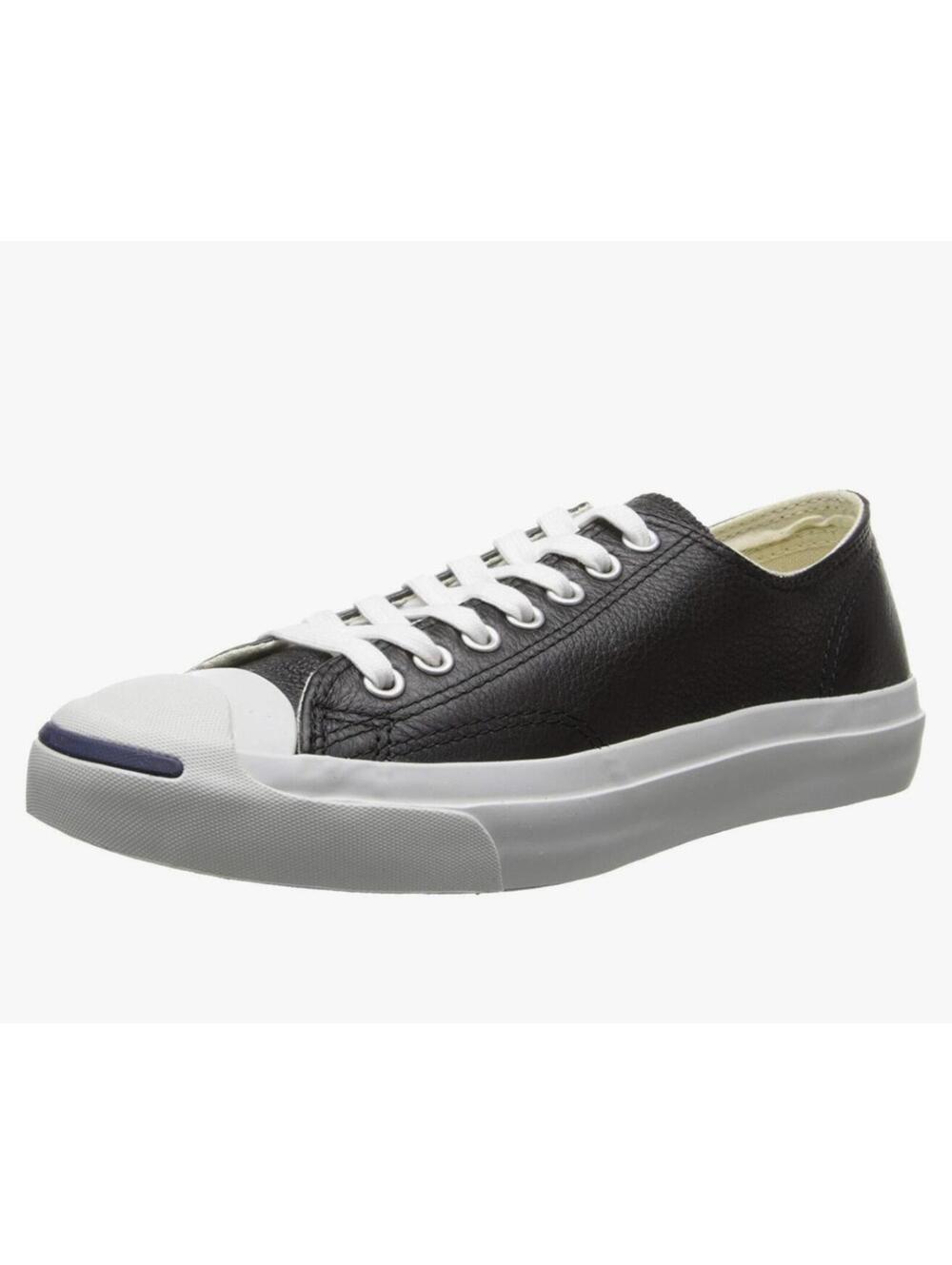 Jack Purcell Leather Low Top Sneakers Black/White Men's 11.5